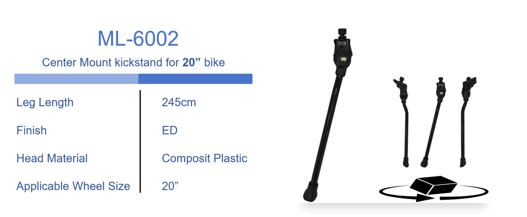 center mount kickstand 6002