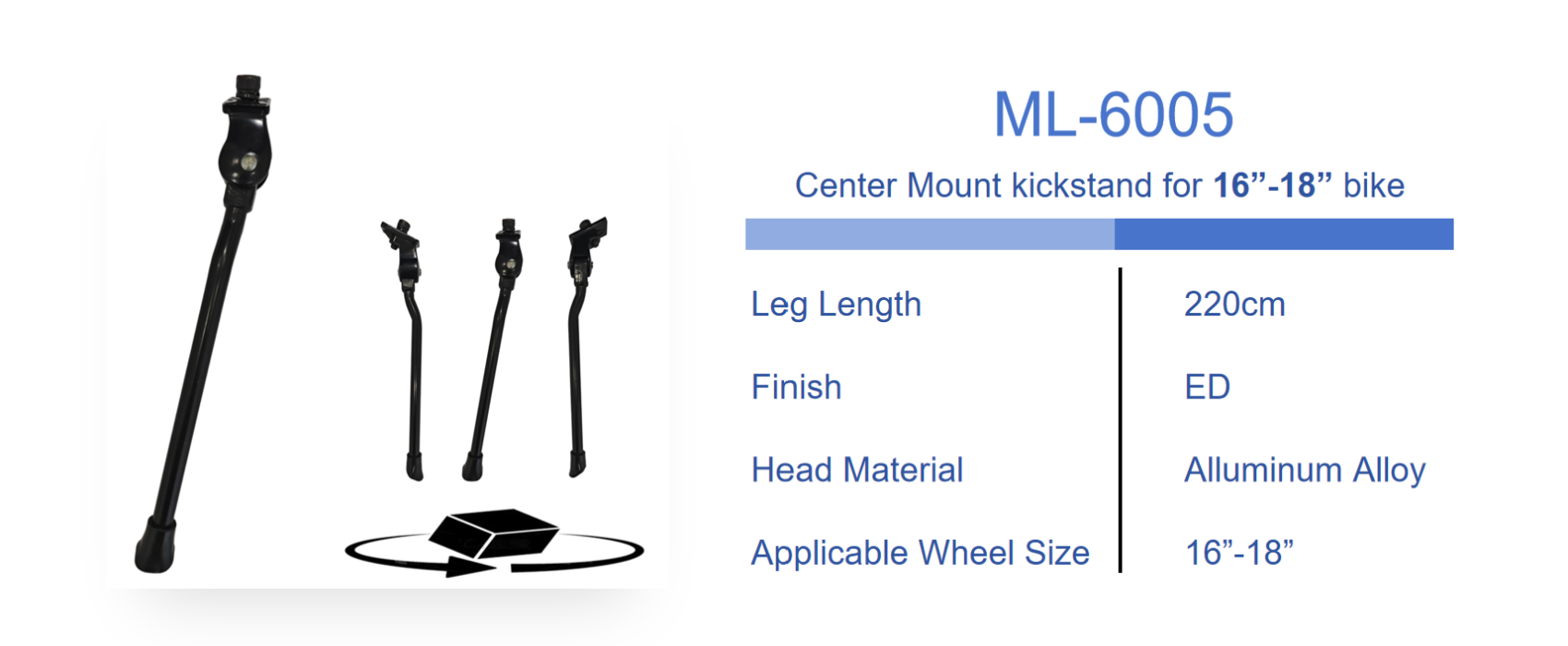 center mount kickstand 6005